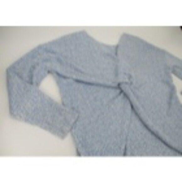 Loft Womens Sweater XL Light Blue Twist Back Sweater Ladies Open Back Knit New - Picture 4 of 16